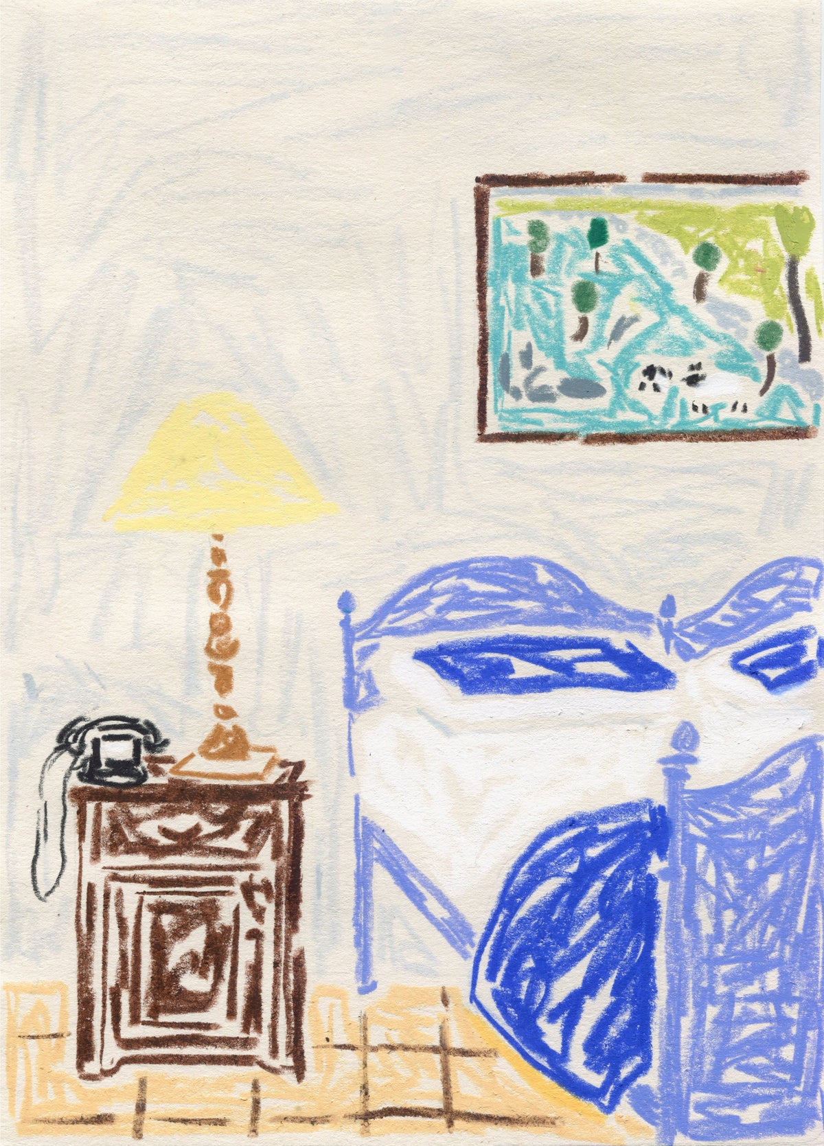 Room with a Blue Bed