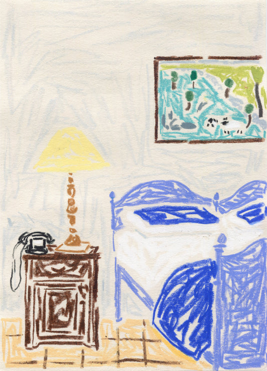 Room with a Blue Bed